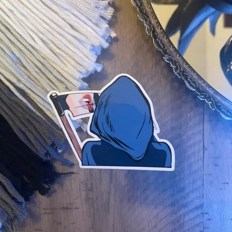 Grim Reaper Lipstick Sticker