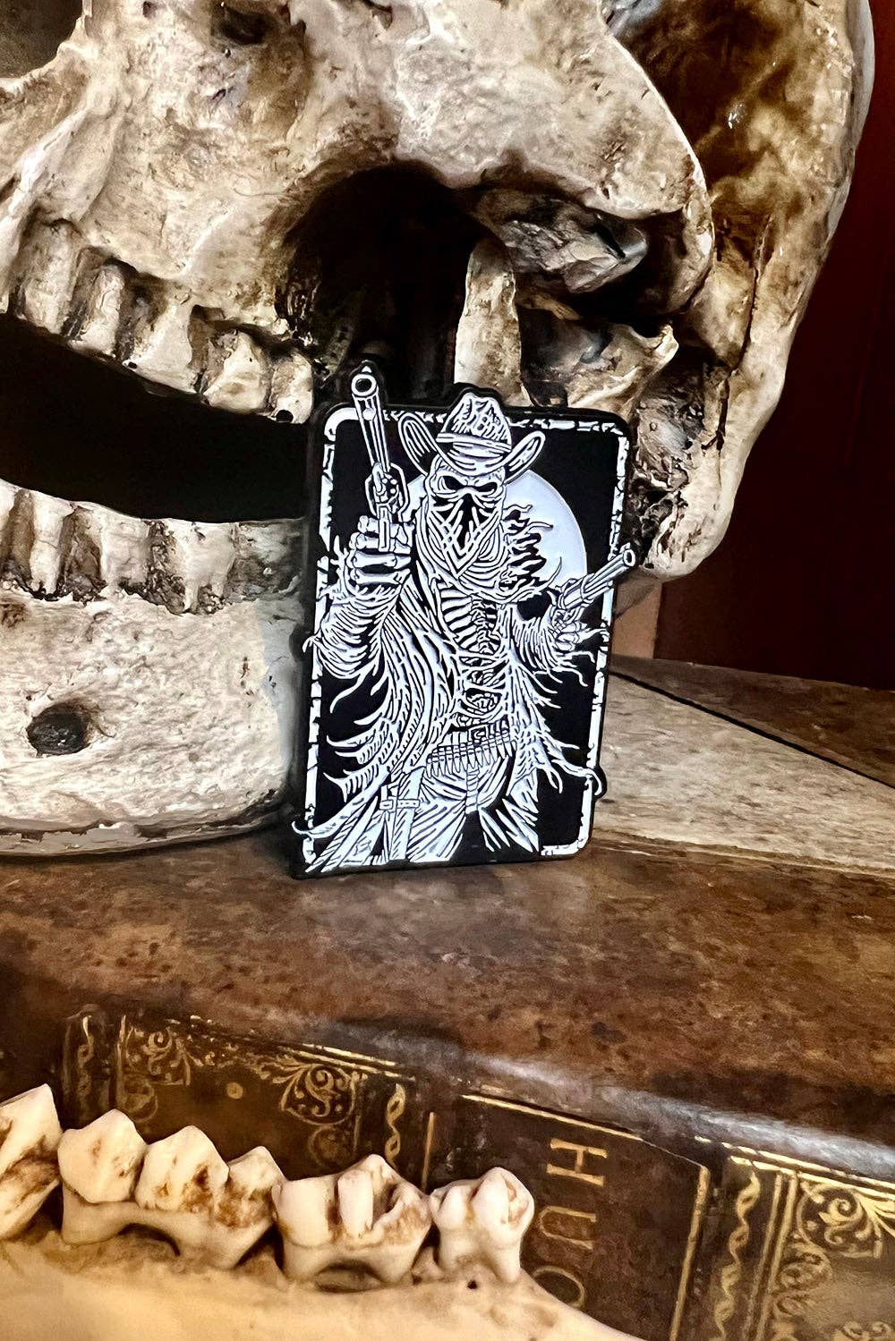 Western Goth Cowboy Enamel Pin