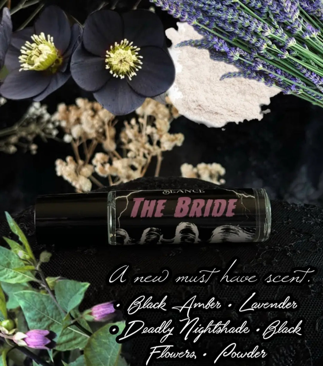 The Bride Perfume Oil- Black Amber, Lavender, Black Florals, Powder