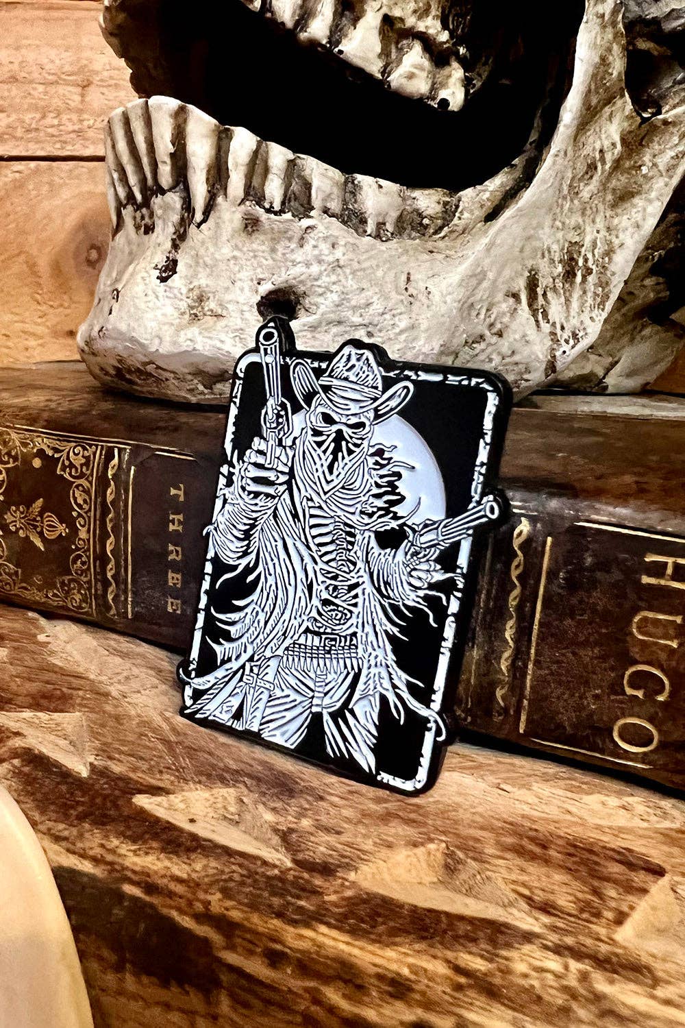 Western Goth Cowboy Enamel Pin
