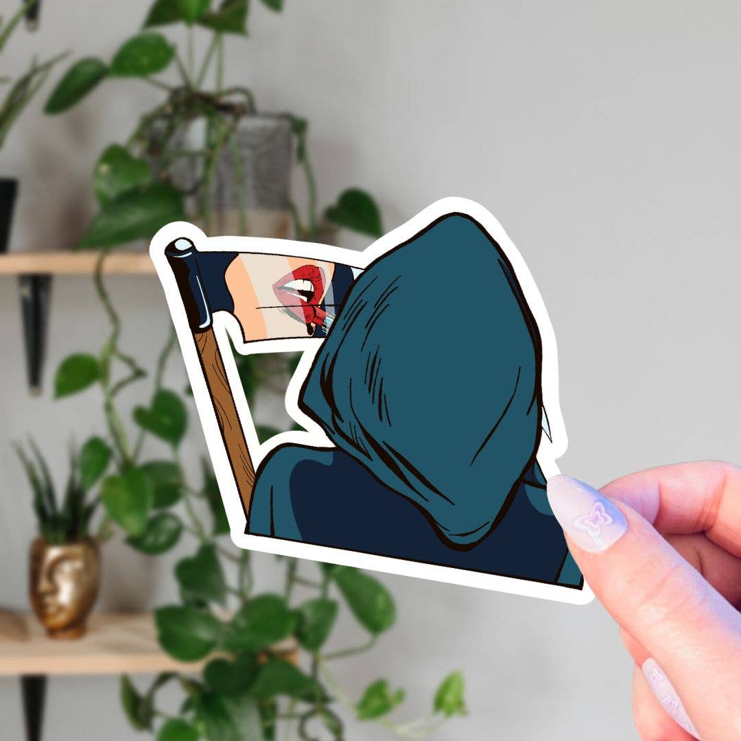 Grim Reaper Lipstick Sticker