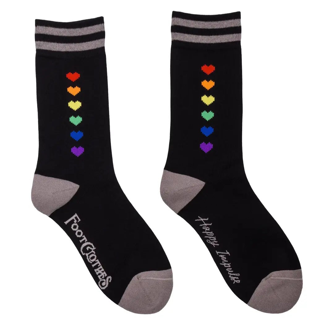 Pixel Hearts Crew Socks