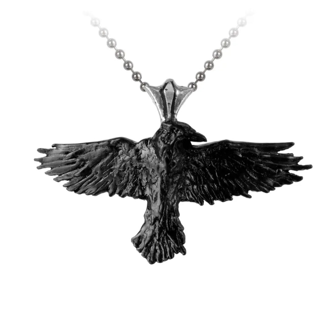 Black Raven Necklace